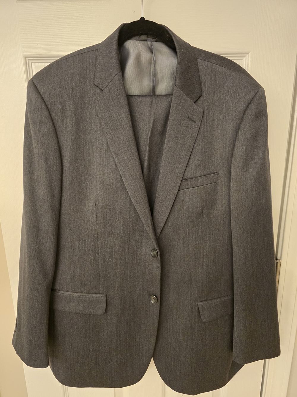 Men's Classic Gray Two-Button Suit Jacket